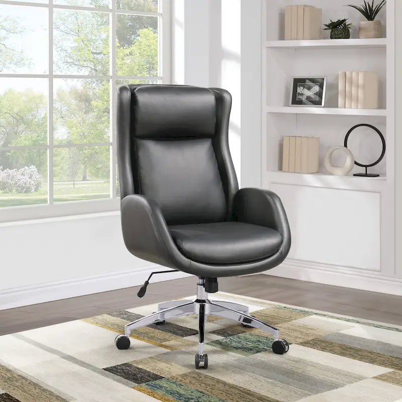 Fauteuil de bureau Blanchard en similicuir