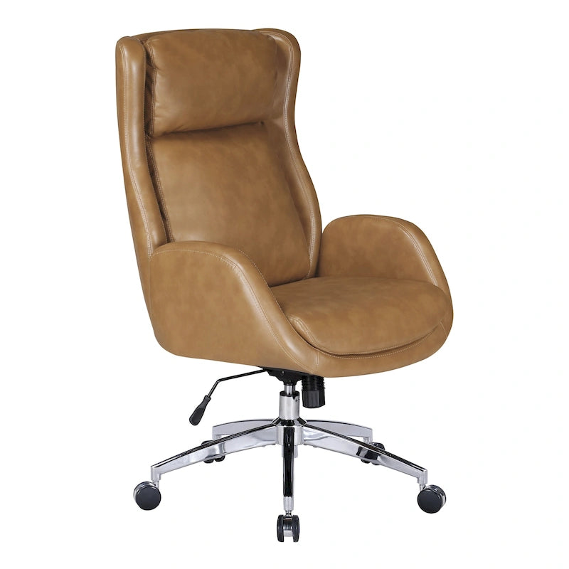 Fauteuil de bureau Blanchard en similicuir