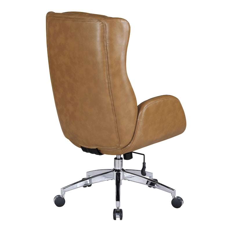 Fauteuil de bureau Blanchard en similicuir