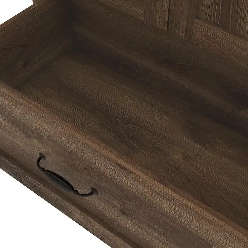 Armoire penderie double porte avec 1 tiroir DH BASIC en noyer vieilli rustique par Denhour