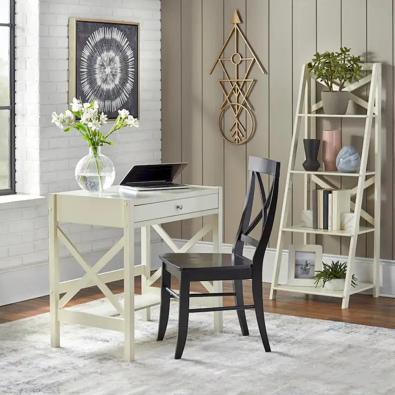 Bureau en bois de ferme Simple Living à cadre en X