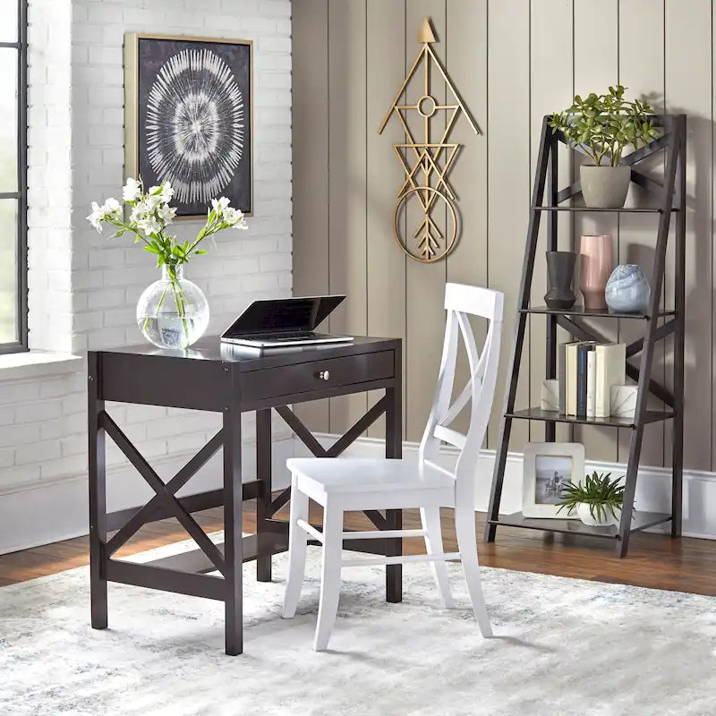 Bureau en bois de ferme Simple Living à cadre en X