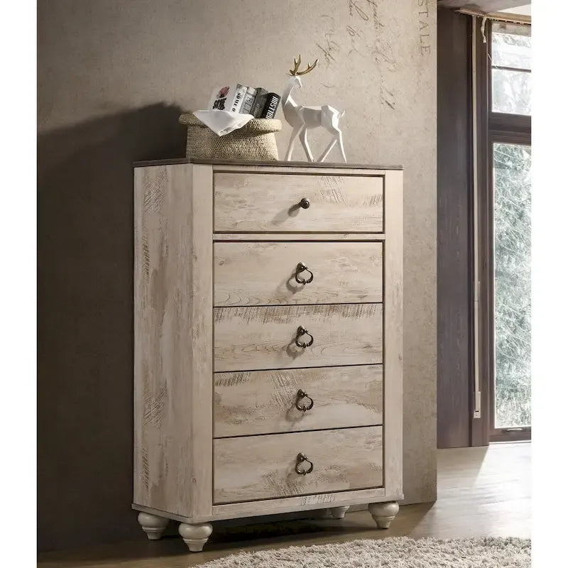Ensemble de chambre à coucher 6 pièces Queen contemporain Imerland de Roundhill Furniture