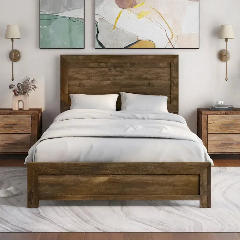 Lit en bois de noyer rustique Greer de Furniture of America