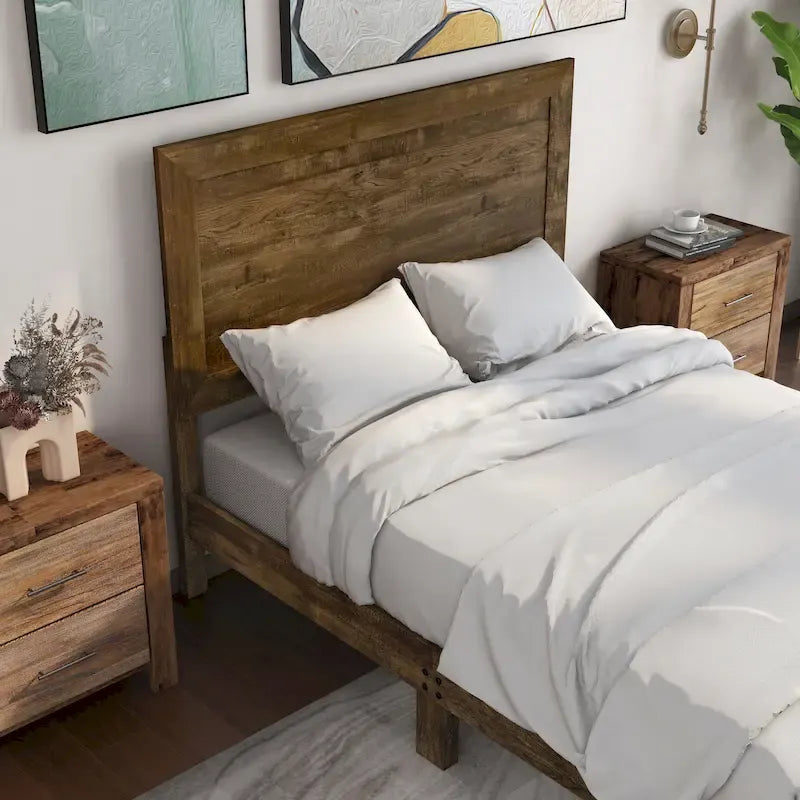 Lit en bois de noyer rustique Greer de Furniture of America