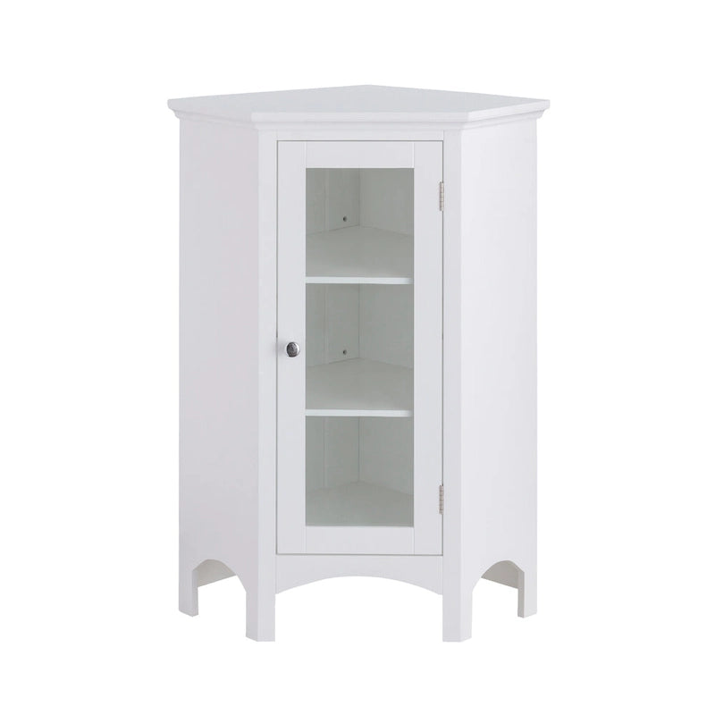 Teamson Home Madison Freestanding Corner Floor Accent Cabinet - 17 L x 24.75 W x 32 H