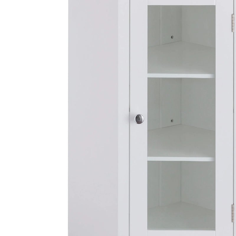 Teamson Home Madison Freestanding Corner Floor Accent Cabinet - 17 L x 24.75 W x 32 H