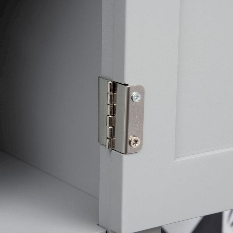 kleankin Modern Over The Toilet Storage Cabinet, Double Door Bathroom Organizer