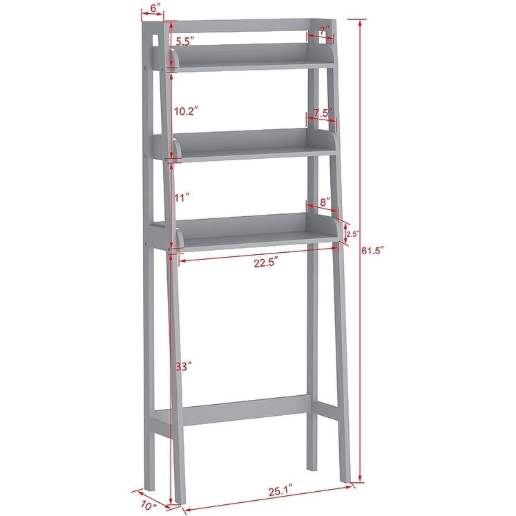 UTEX 3-Shelf Bathroom Organizer Over The Toilet, Bathroom Spacesaver,Collection Spacesaver