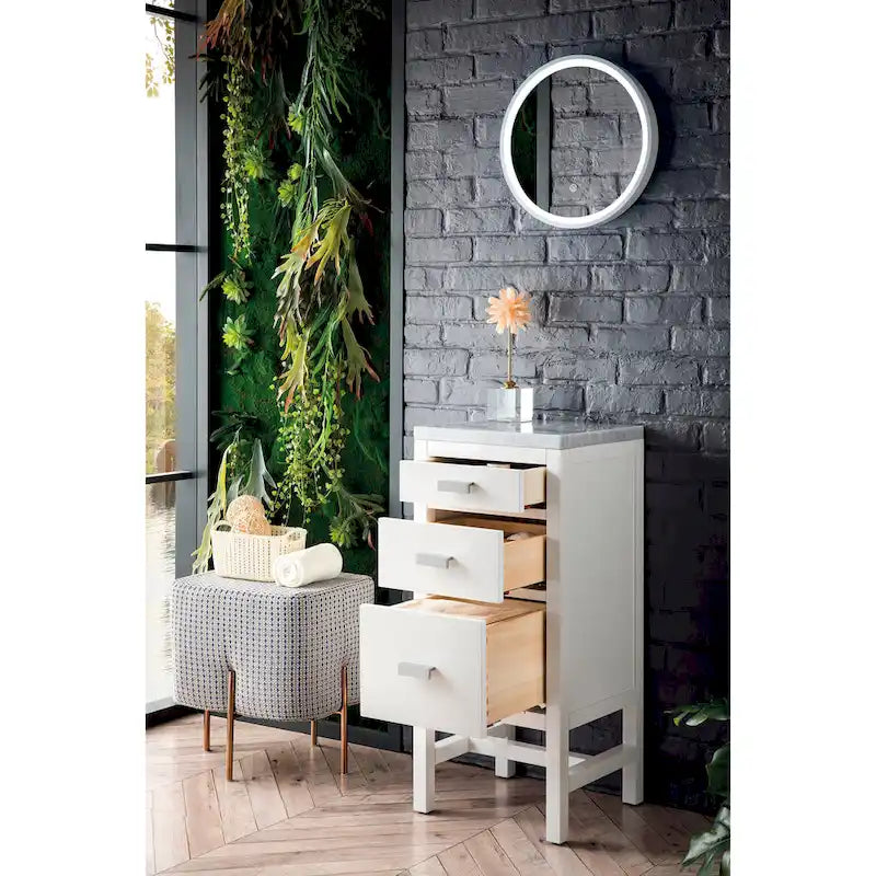 James Martin Vanities Addison 15  Base Cabinet w/ Drawers, Glossy White