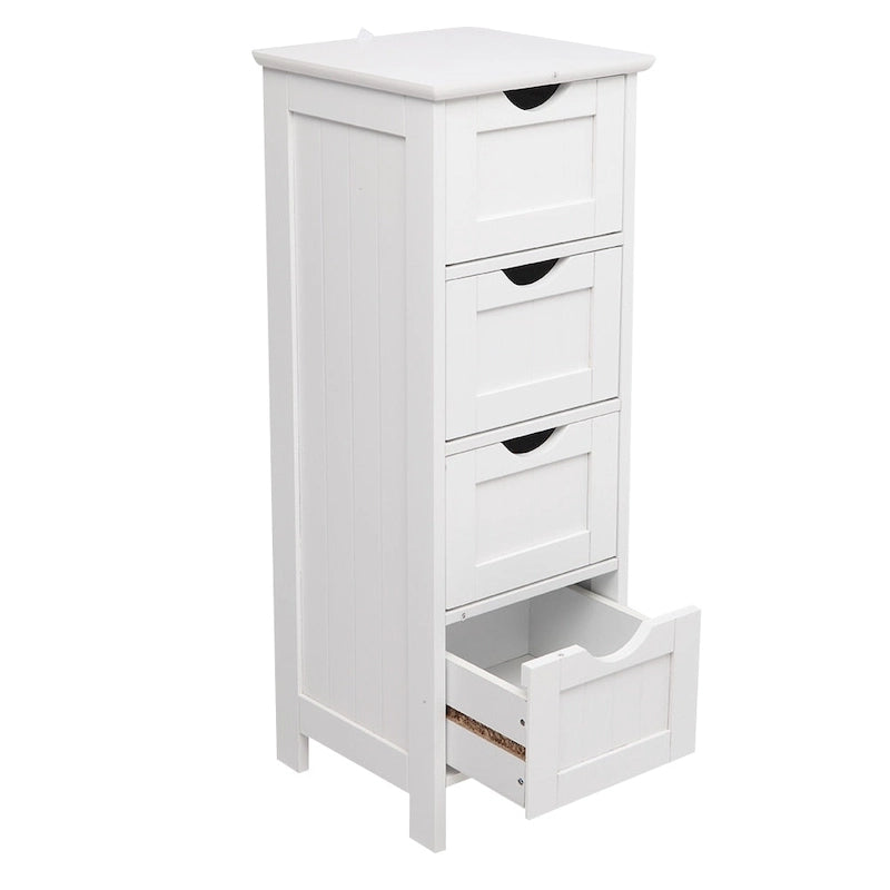 32 FCH 4 Drawers bathroom ark Storage Cabinet white