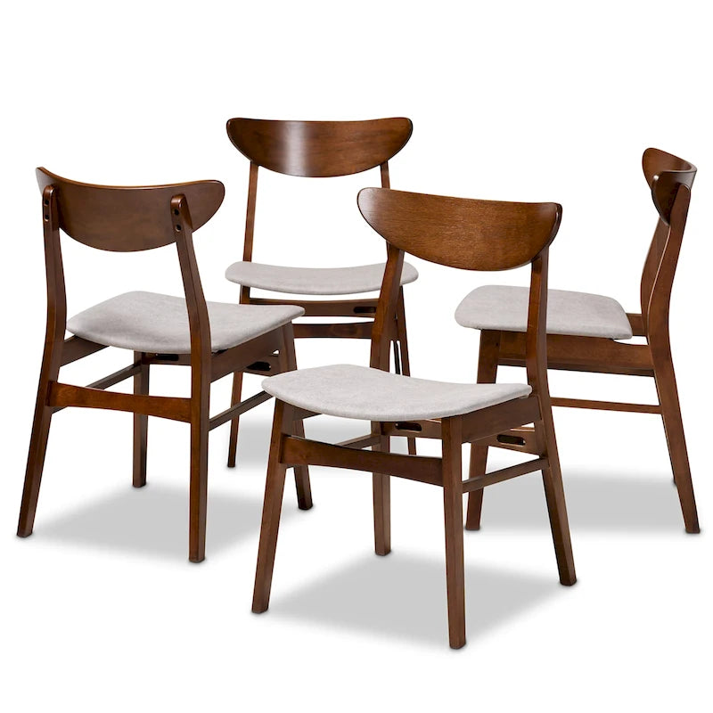Lot de 4 chaises de salle à manger modernes de style transitionnel Parlin Mid-Century