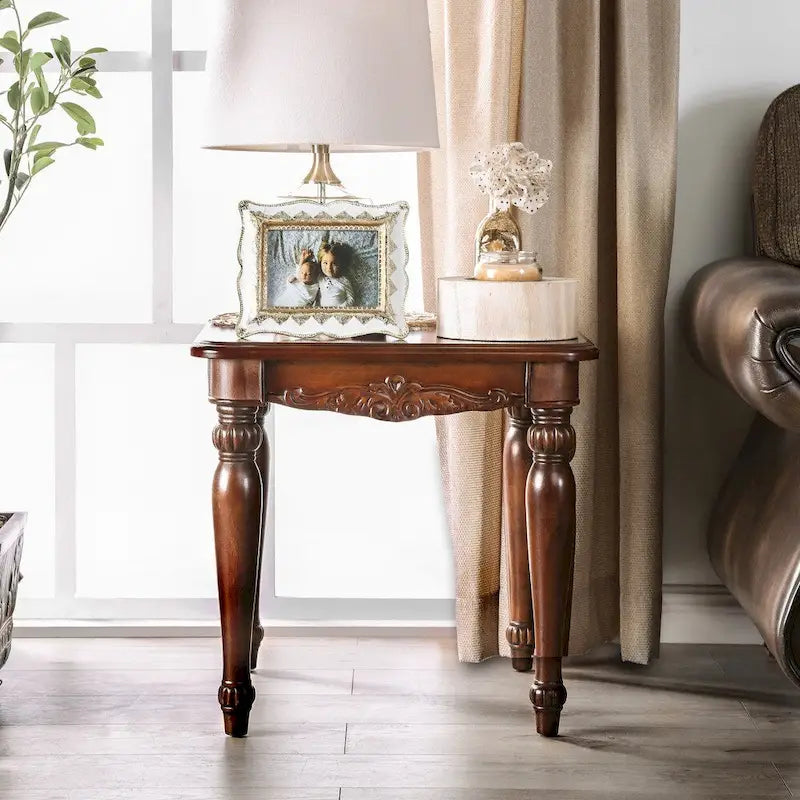 Ensemble de 3 tables d'appoint Rity Traditionnel Cerise 48 pouces en bois par Furniture of America