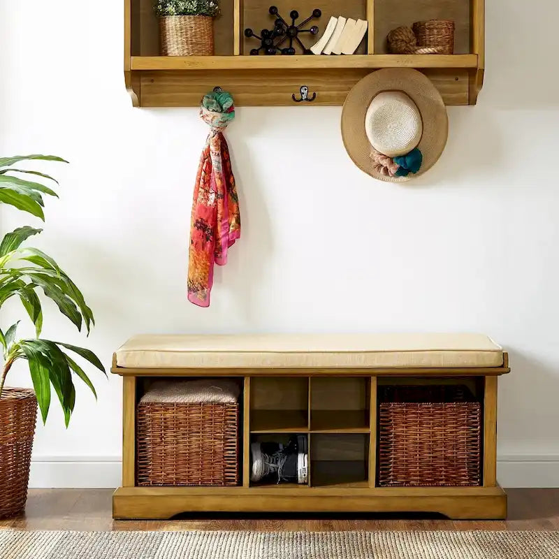 Banc de rangement d'entrée Brennan - 42 L x 16,5 P x 18,25 H