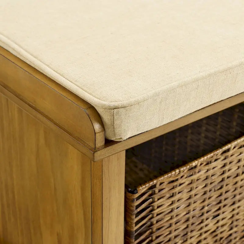Banc de rangement d'entrée Brennan - 42 L x 16,5 P x 18,25 H