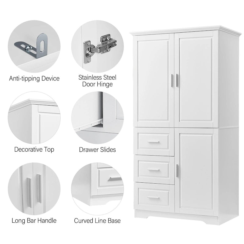 Merax Tall and Wide Storage Cabinet with Doors
