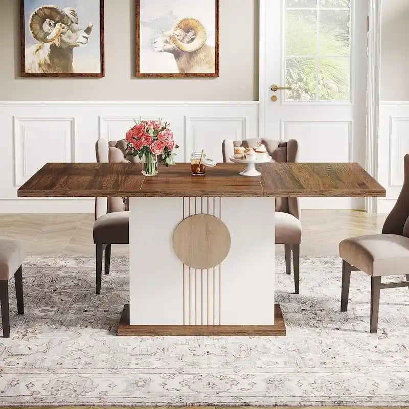 Table à manger en bois rustique