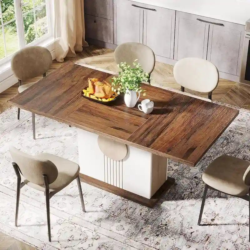 Table à manger en bois rustique
