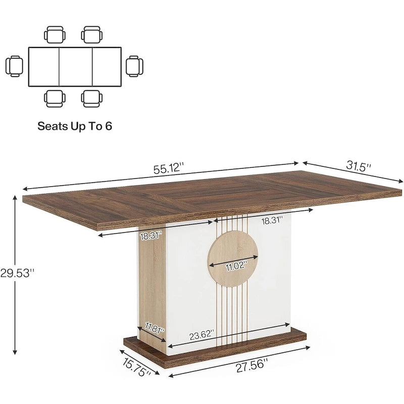 Table à manger en bois rustique