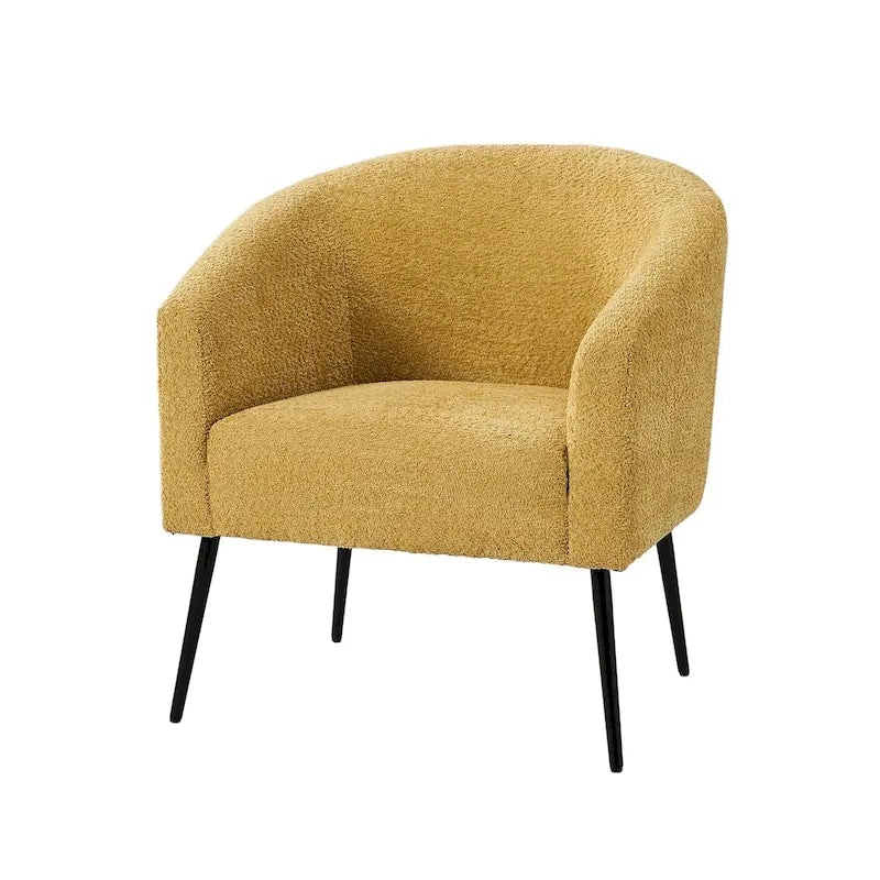 Fauteuil Hal Modern Boucle avec pieds en métal par HULALA HOME