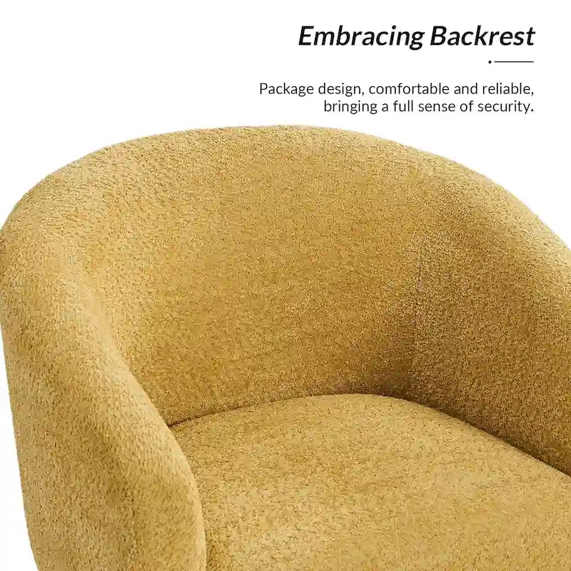 Fauteuil Hal Modern Boucle avec pieds en métal par HULALA HOME