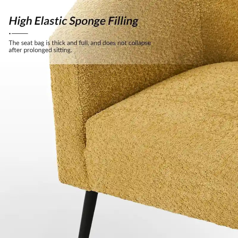 Fauteuil Hal Modern Boucle avec pieds en métal par HULALA HOME