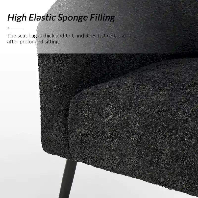 Fauteuil Hal Modern Boucle avec pieds en métal par HULALA HOME