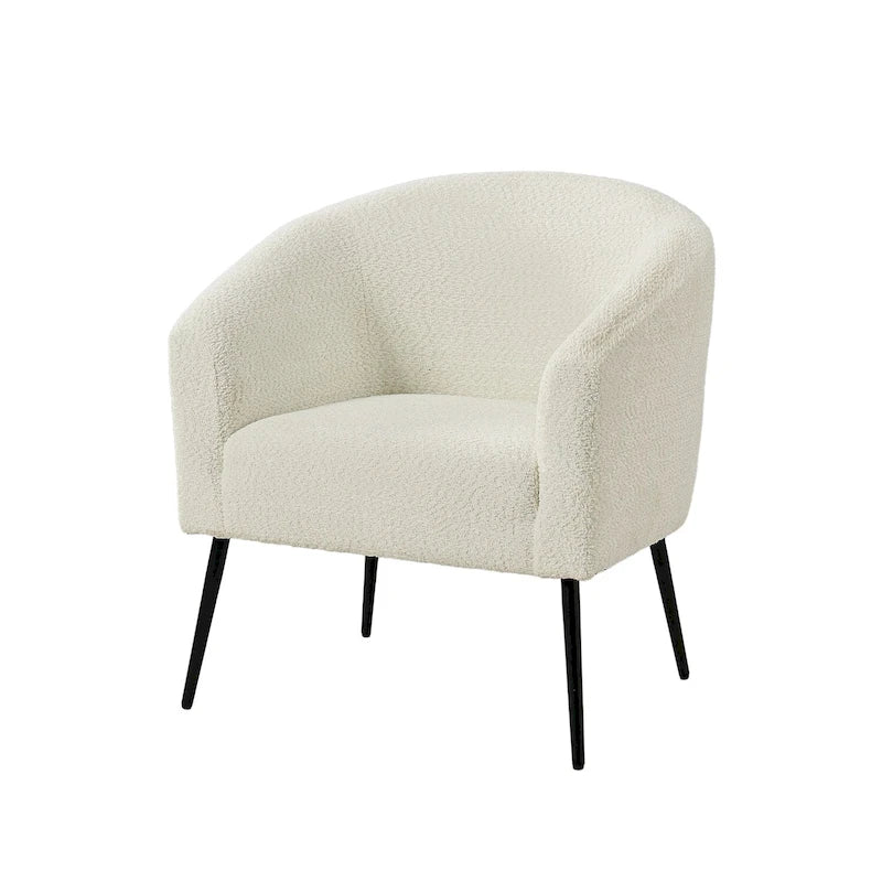 Fauteuil Hal Modern Boucle avec pieds en métal par HULALA HOME