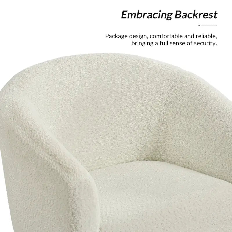 Fauteuil Hal Modern Boucle avec pieds en métal par HULALA HOME