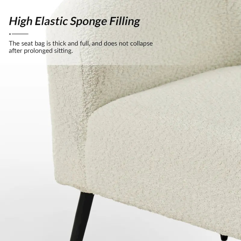 Fauteuil Hal Modern Boucle avec pieds en métal par HULALA HOME