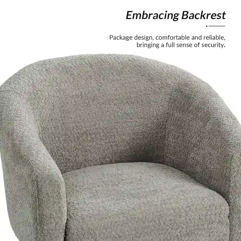 Fauteuil Hal Modern Boucle avec pieds en métal par HULALA HOME