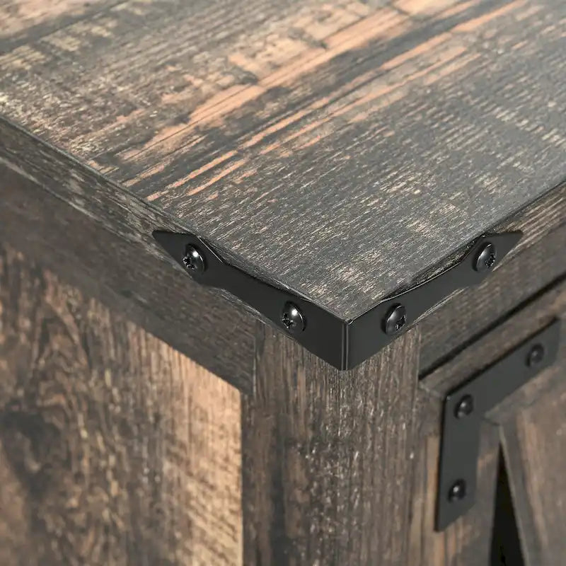 Table d'appoint Moasis avec station de recharge, table d'appoint de ferme avec rangement et étagères