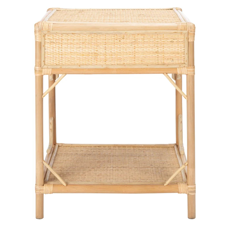 Table de chevet côtière Clarisa de SAFAVIEH à 1 tiroir et 1 étagère
