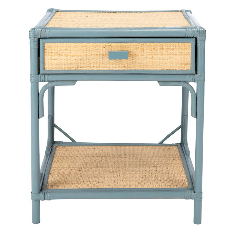 Table de chevet côtière Clarisa de SAFAVIEH à 1 tiroir et 1 étagère