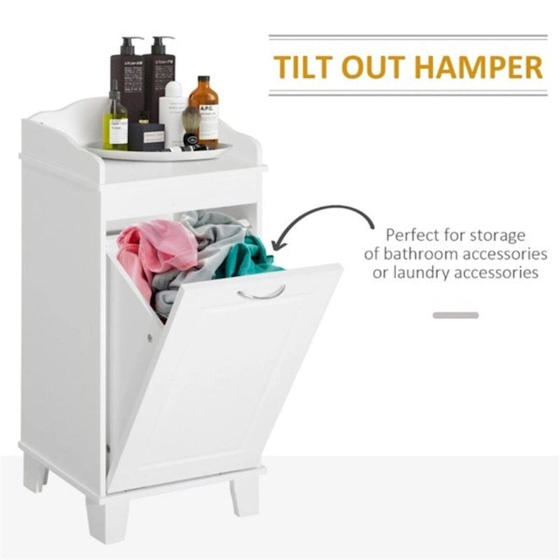 White Freestanding Home Bathroom Storage Cabinet