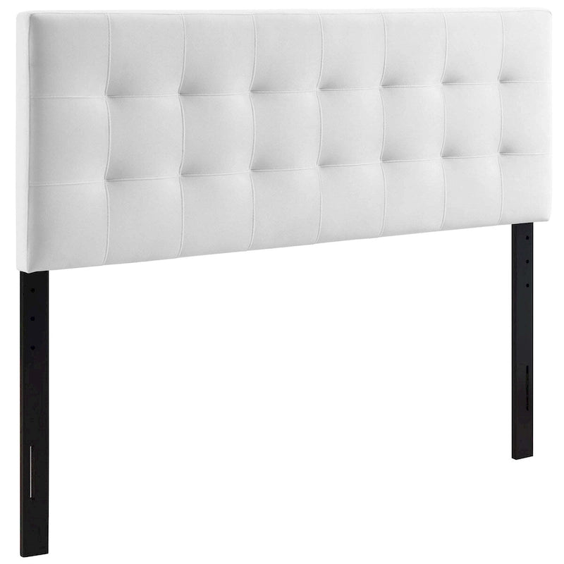 Tête de lit capitonnée en velours Carson Carrington Labbgard Grand lit (Queen-size) couleur biscuit