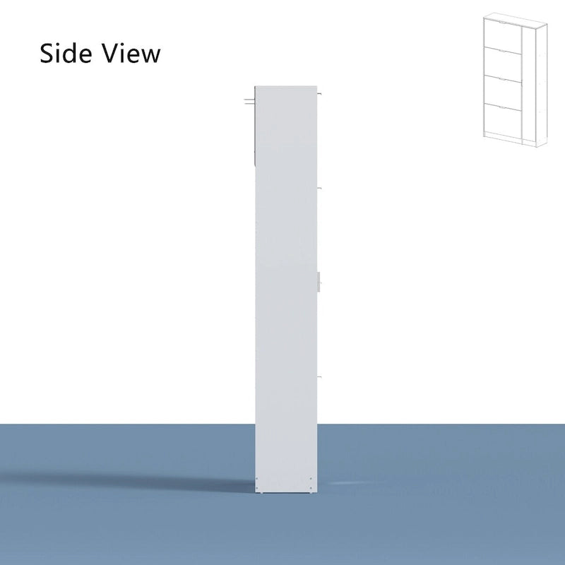 Meuble à Chaussures avec Miroir Élégant Gain de Place pour Entrées Rangement à Chaussures