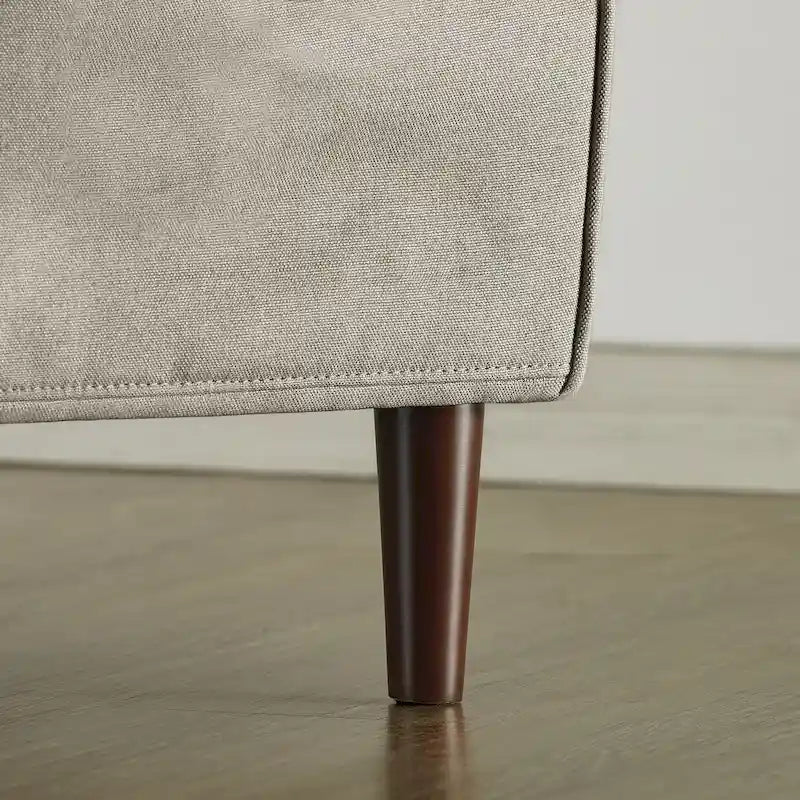 Canapé en lin moderne HANA avec pochettes latérales par Crown Comfort