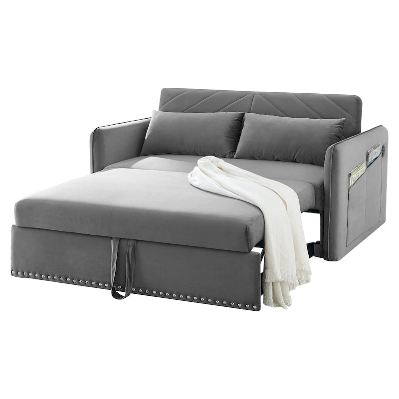 Canapé convertible 3 en 1 Aukfa en velours