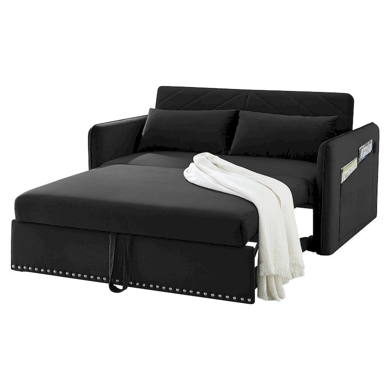 Canapé convertible 3 en 1 Aukfa en velours