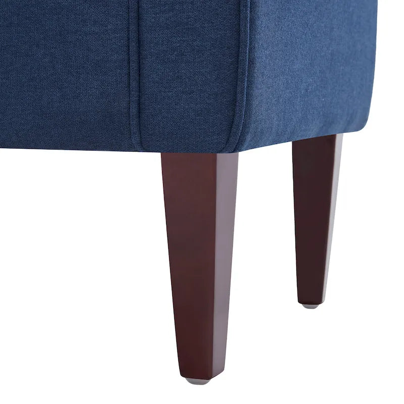 Banc de rangement capitonné avec accoudoirs, banc d'entrée avec couvercle à charnière touffeté de 128 cm