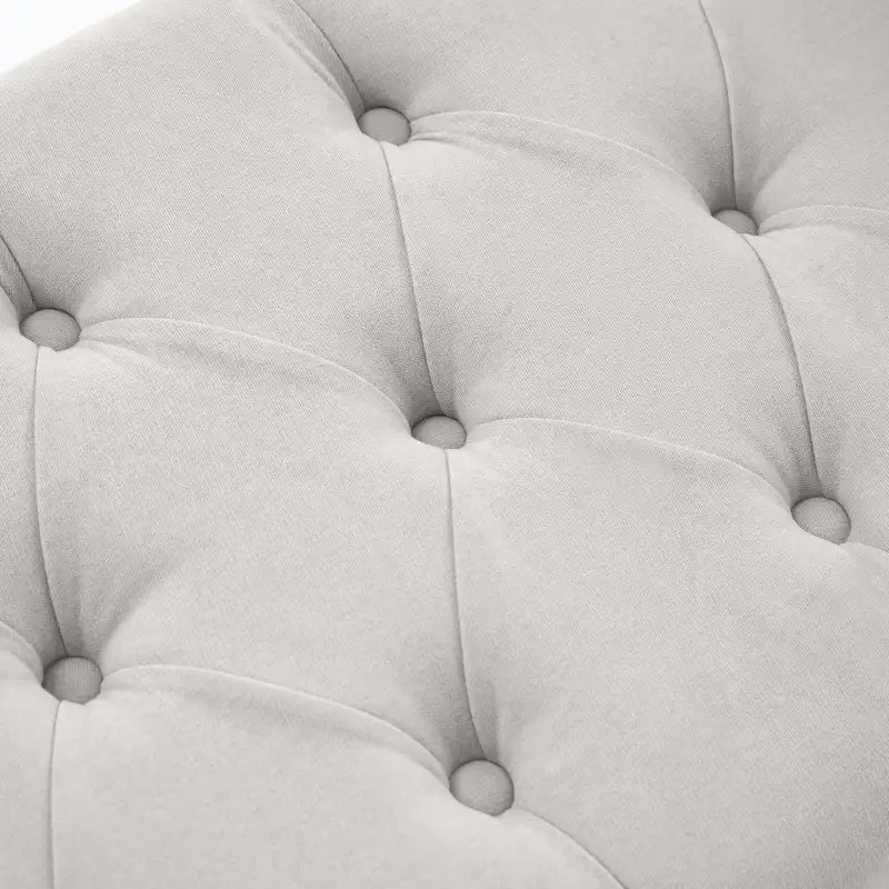 Banc de rangement capitonné avec accoudoirs, banc d'entrée avec couvercle à charnière touffeté de 128 cm