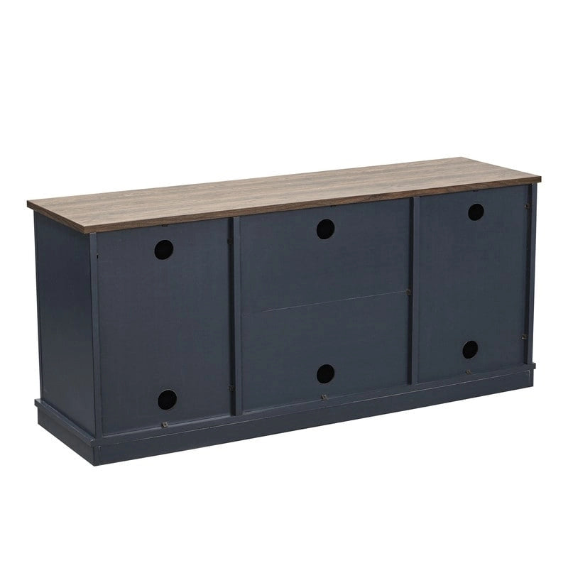 Meuble TV en bois brut imitation 54 po pour téléviseurs de 60 po - 54 po de largeur