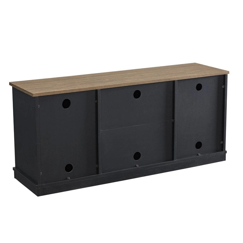 Meuble TV en bois brut imitation 54 po pour téléviseurs de 60 po - 54 po de largeur