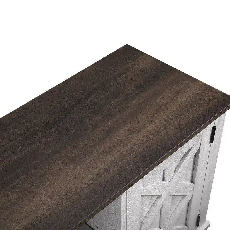 Meuble TV en bois brut imitation 54 po pour téléviseurs de 60 po - 54 po de largeur