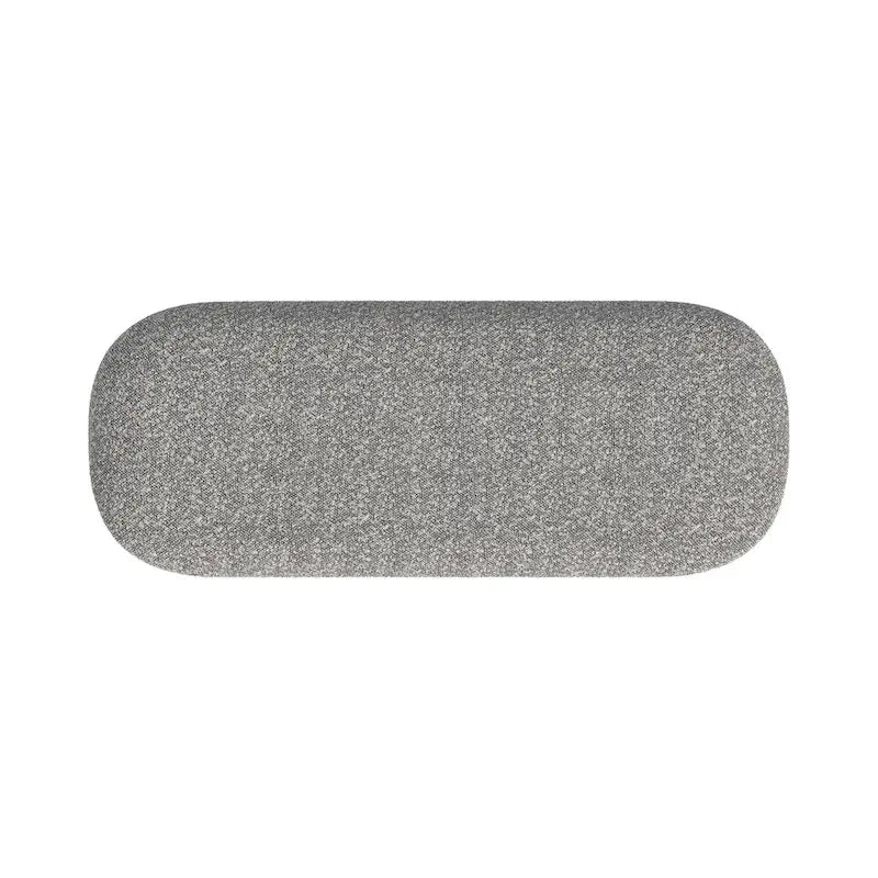 Banc de rangement moderne Ellipse HomePop avec pieds en métal