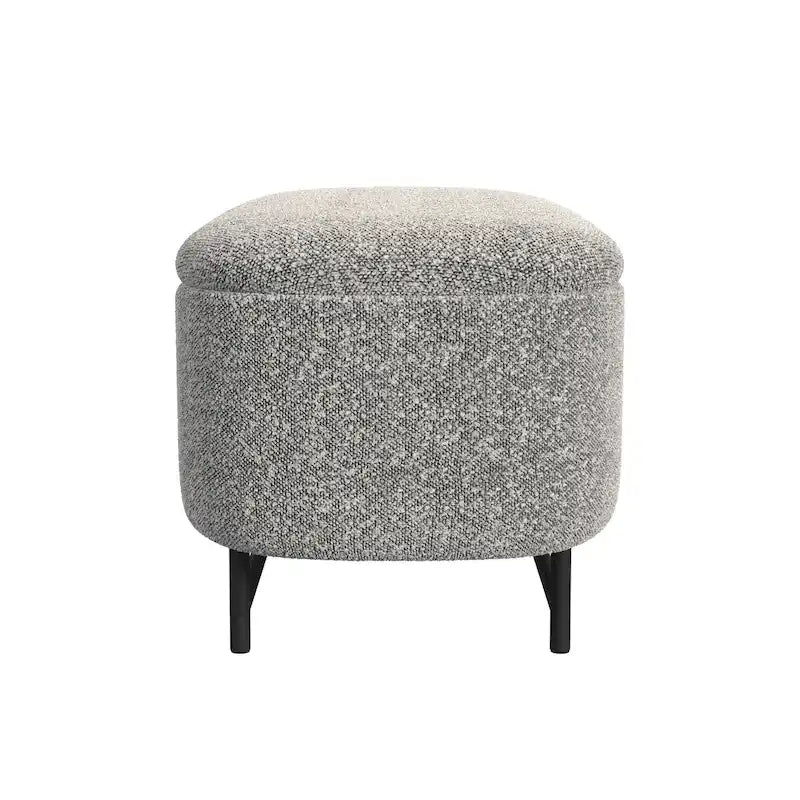 Banc de rangement moderne Ellipse HomePop avec pieds en métal