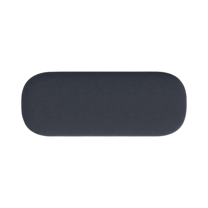 Banc de rangement moderne Ellipse HomePop avec pieds en métal