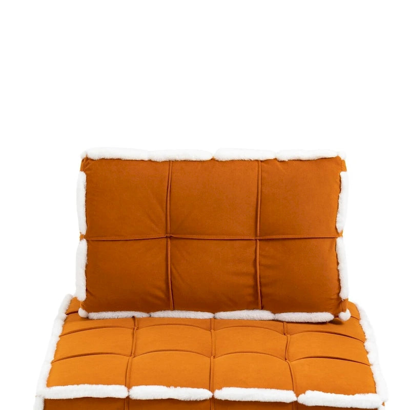 Fauteuil rembourré sans accoudoirs à assise profonde, canapé paresseux simple