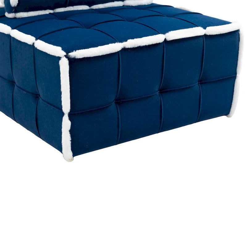 Fauteuil rembourré sans accoudoirs à assise profonde, canapé paresseux simple